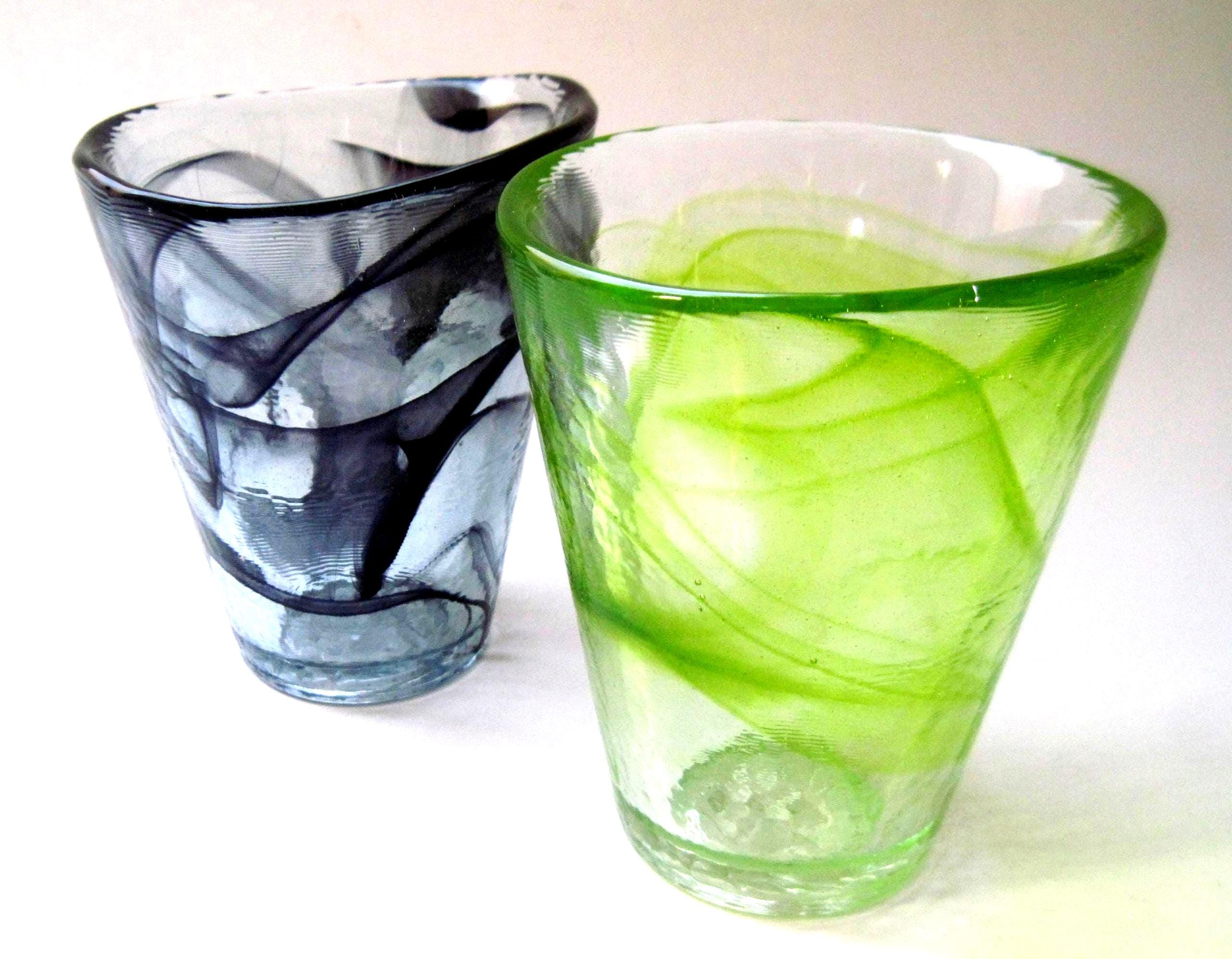 Kosta Boda Mine Swirl Glasses - Etsy