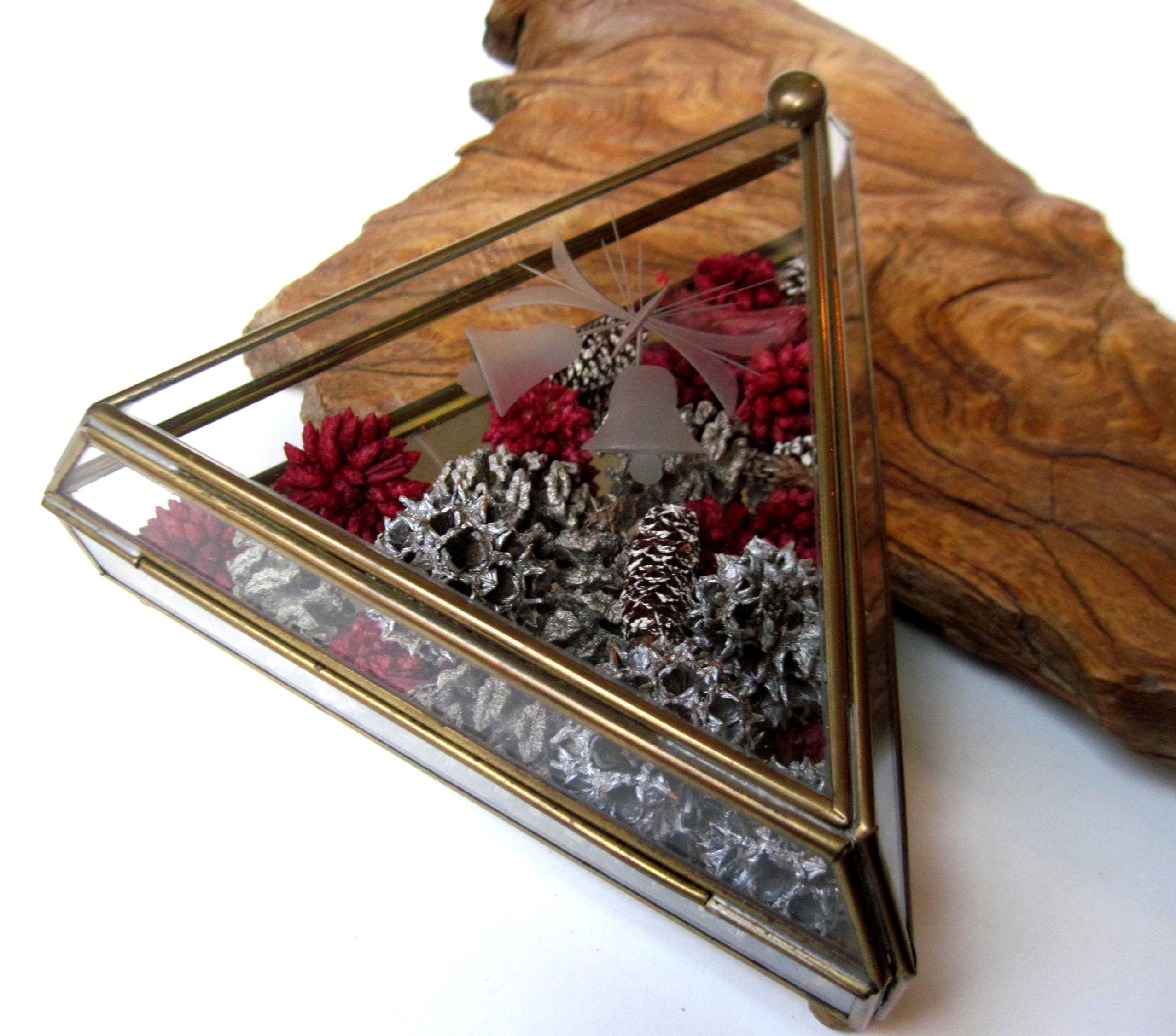 Pyramid Glass Mirror Box - Etsy