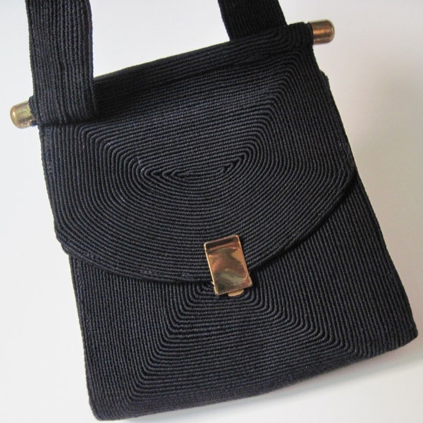 Vintage Genuine Corde Navy Handbag