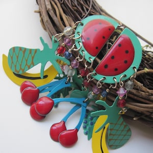Vintage Fruit Dangle Earrings