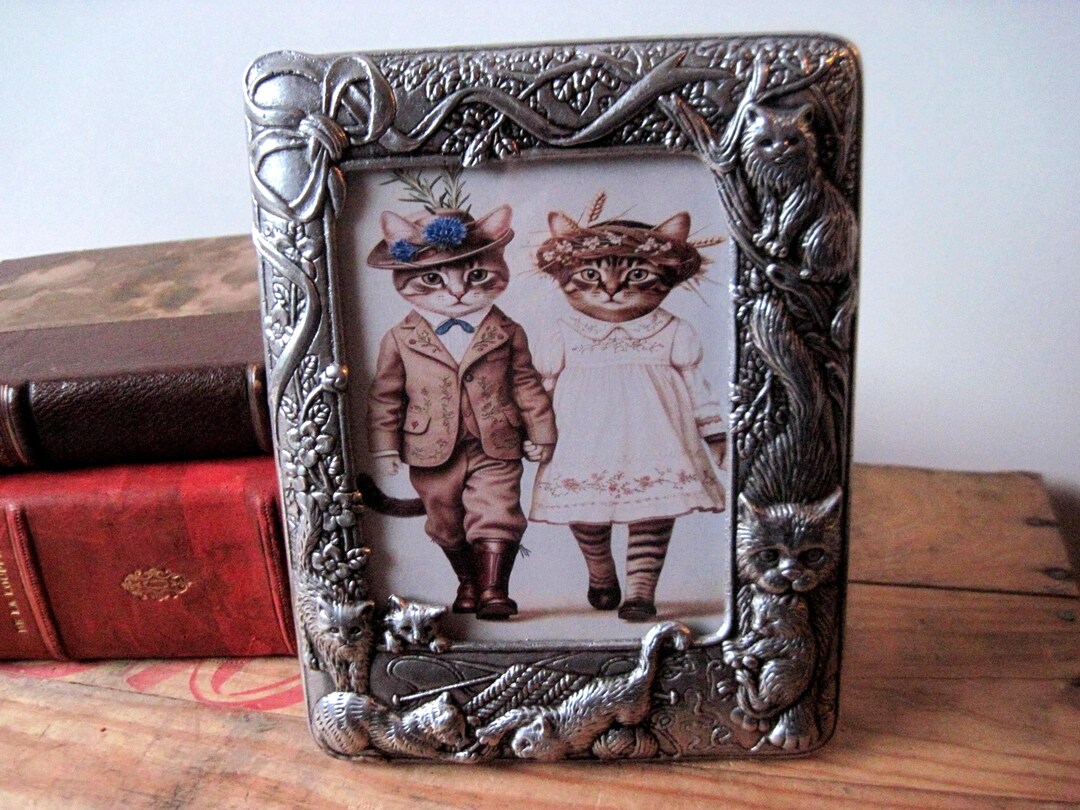 Vintage Arthur Court Frame With Cats and Playing Kittens 1987 - Etsy