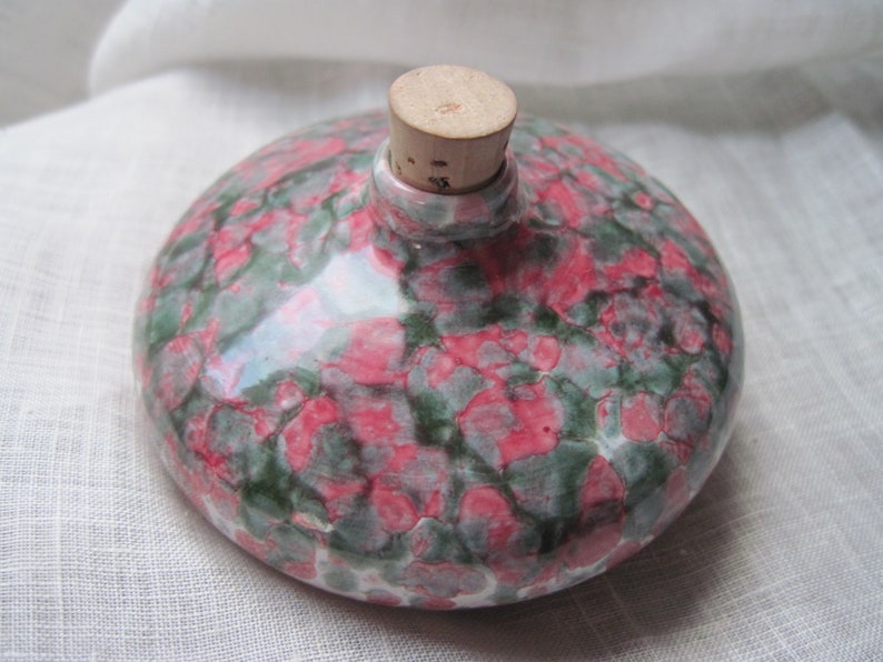 Vintage Pottery Perfume Jar Made in France Etsy