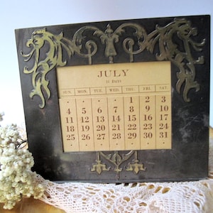 Antique Bronze Frame for Perpetual Calendar or Picture