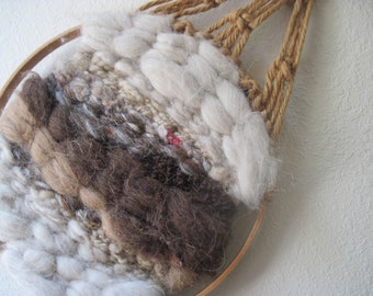 Vintage  Round Woven Wool Wall Hanging