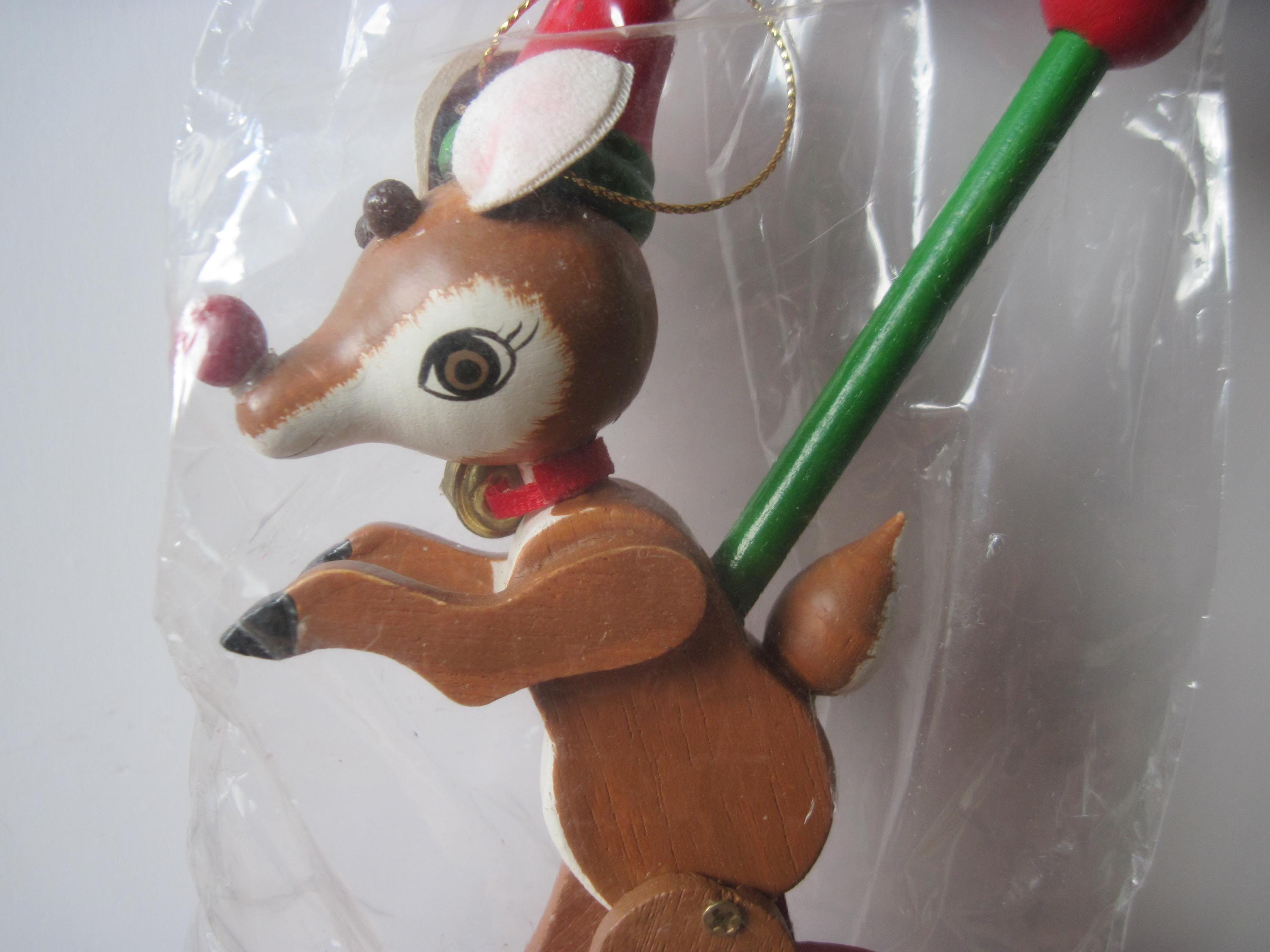 Vintage Kurt Adler Rudolph the Red Nosed Reindeer Unicycle Ornament ...
