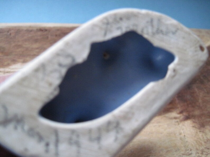 Vintage Ceramic Matte Glaze Blue Animal Elephant Figurine 1940s immagine 3