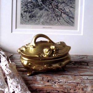 Antique W.B. Mfg Co Art Nouveau Gilt Casket Box #322