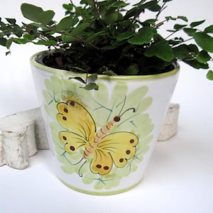 Vintage Planter with Butterfly Made in Italy
