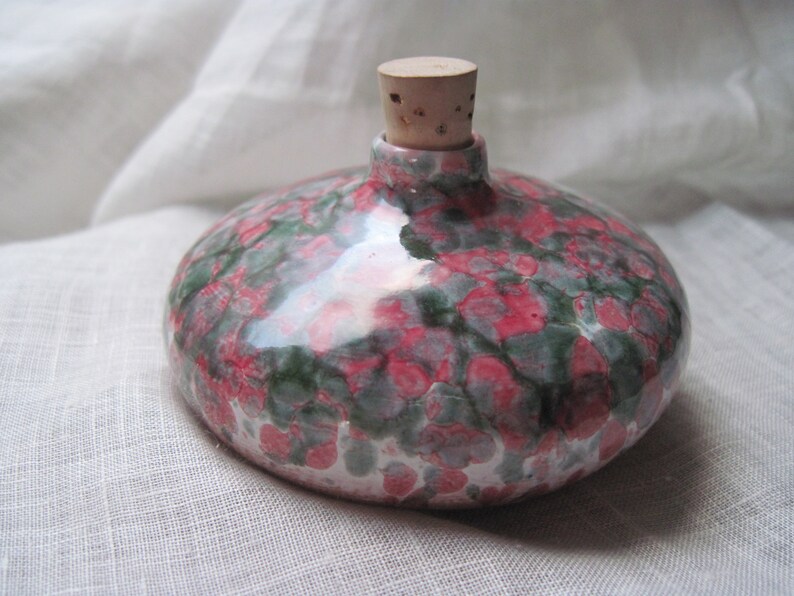 Vintage Pottery Perfume Jar Made in France Etsy