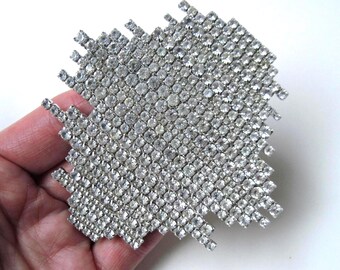 Vintage Rhinestone Floral Barrette: Kirks Folly Silver Tone  display picture 1