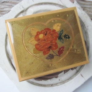 Vintage Sorrento Inlaid Wood Music Box with Ruege Swiss Musical Movement Made in Italy