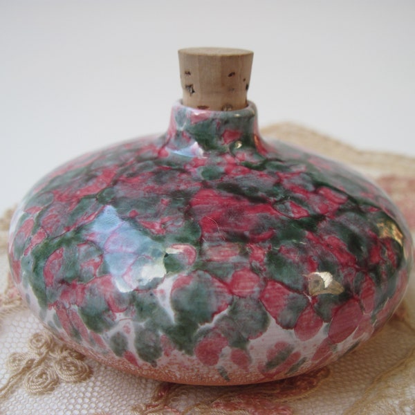 Vintage Pottery Perfume Jar Made in France