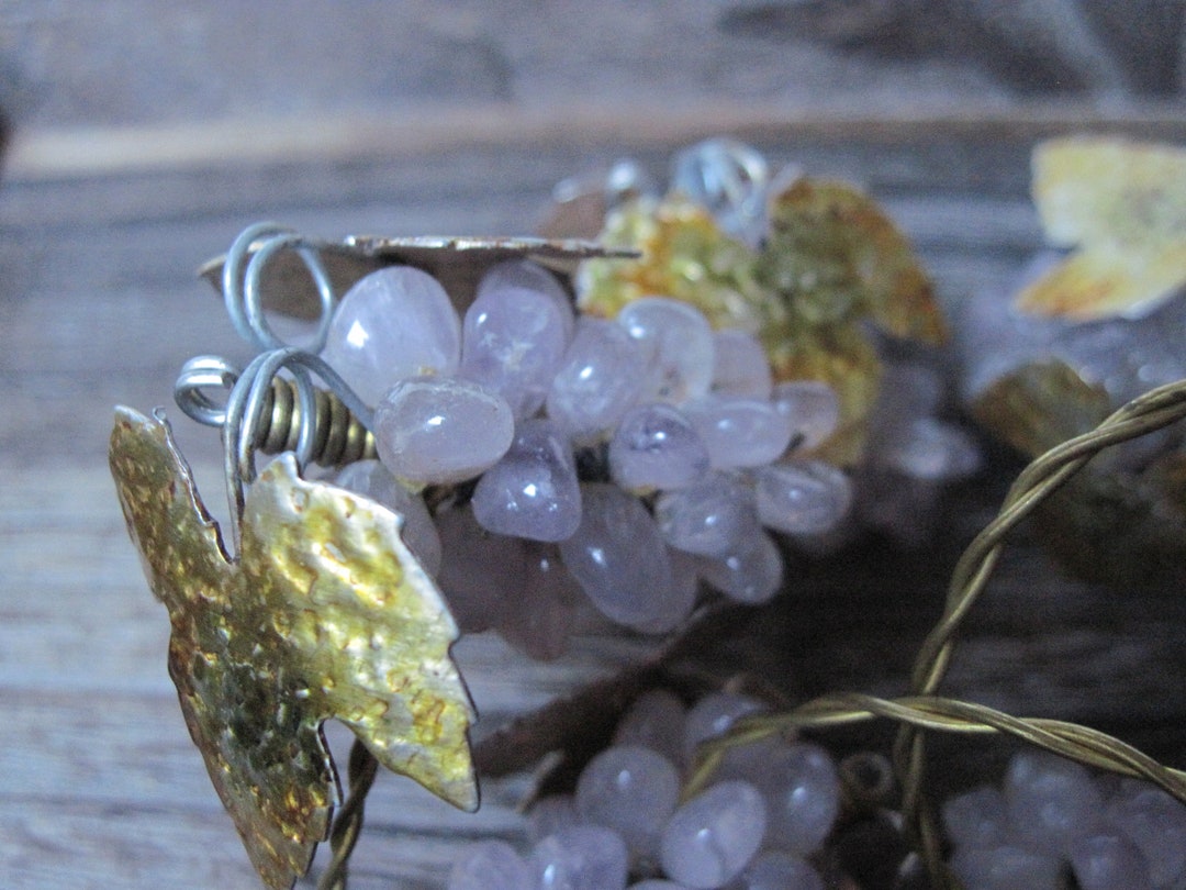 Vintage Set of 6 Stone Grape Cluster Napkin Rings - Etsy