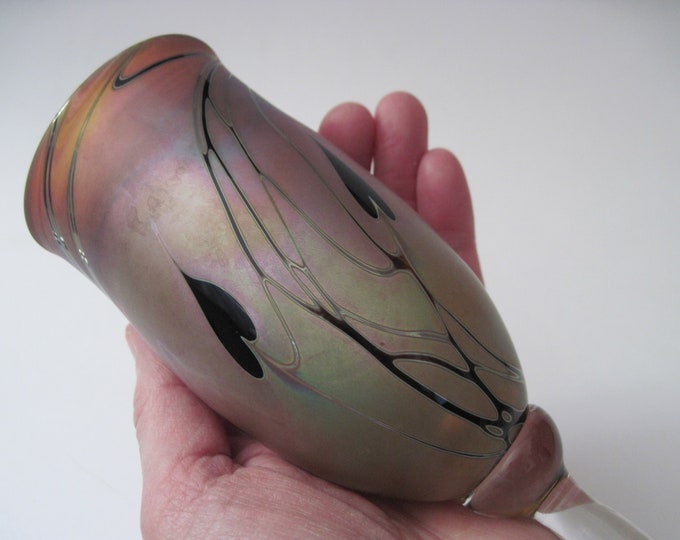 Vintage Craig Zweifel Signed Art Glass Stem Champagne Flute 1998 Etsy