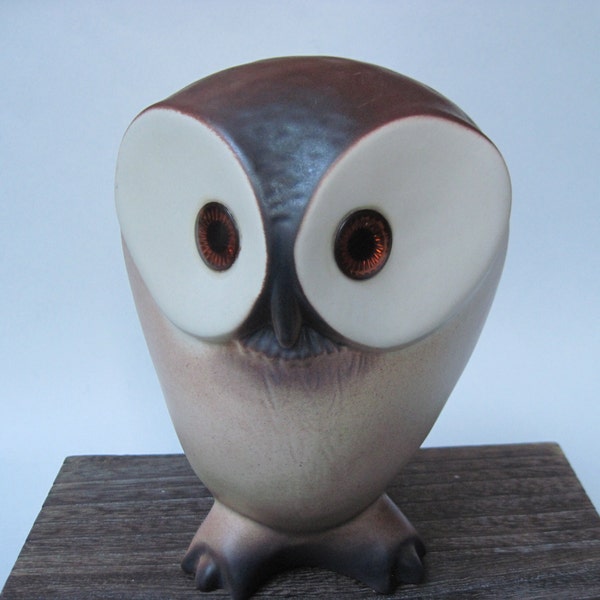 Vintage Hagen Renaker Roselane Pottery Large Owl Figurine