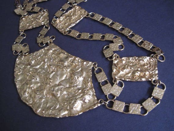 Vintage Napier Gold Statement Metal Chain Belt