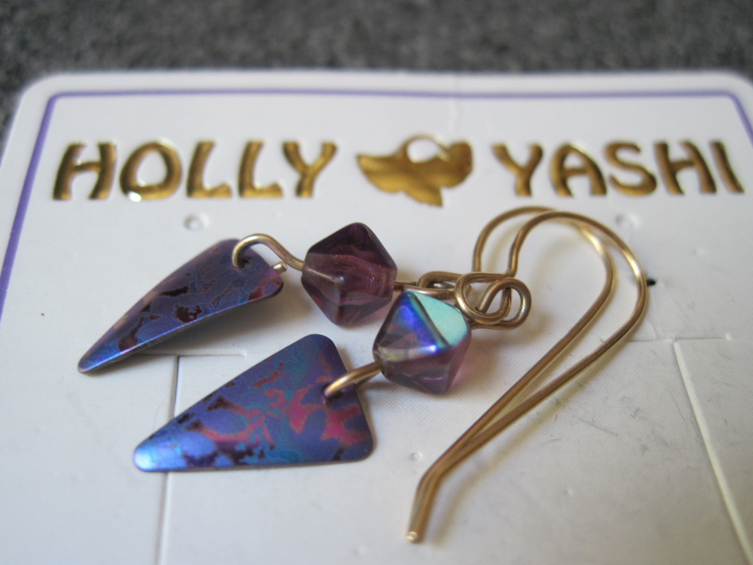 Vintage Holly Yashi Niobium Earrings Etsy