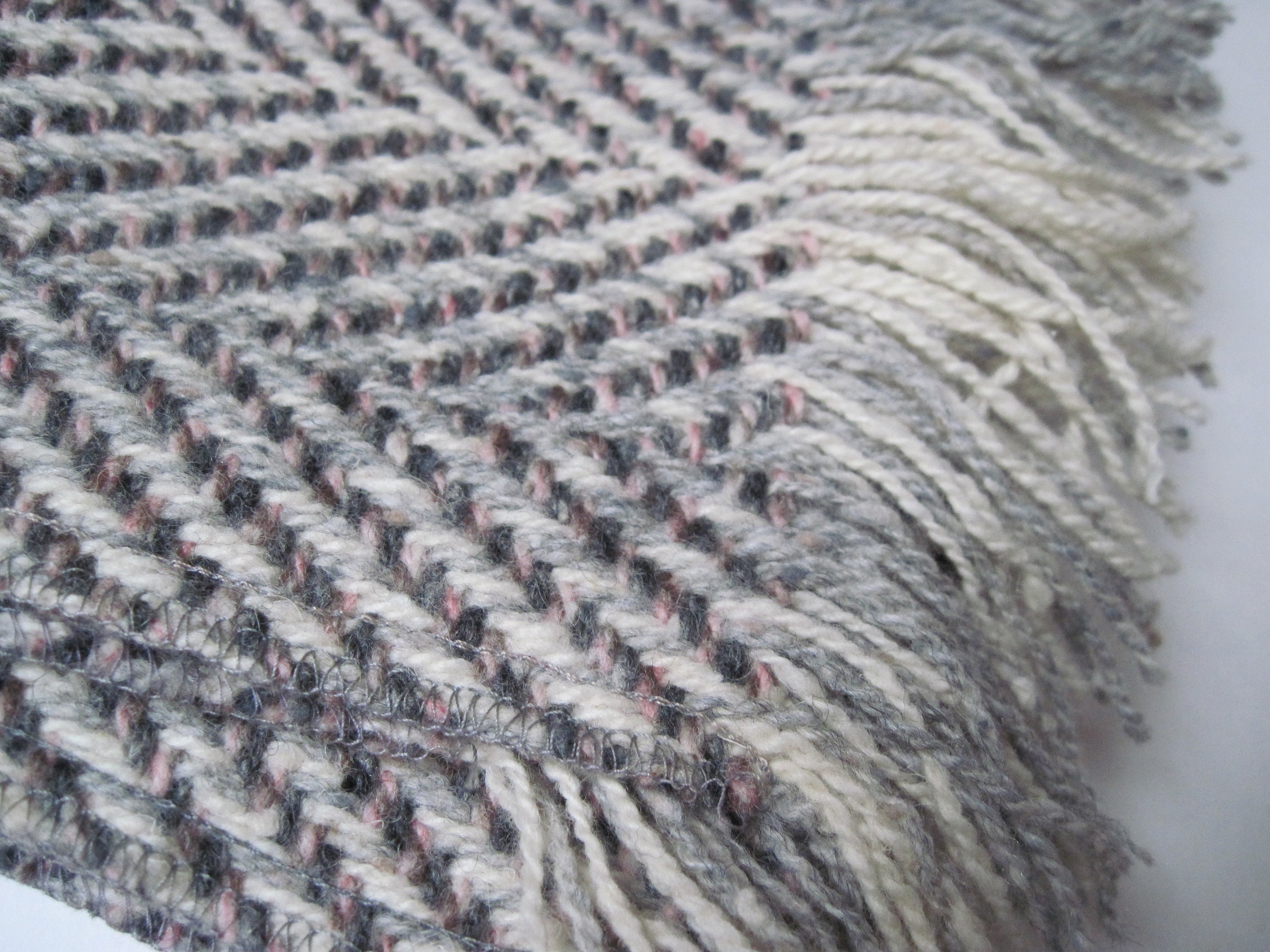 LOUIS VUITTON 401910 Chevron stripe Logo pattern Scarf wool
