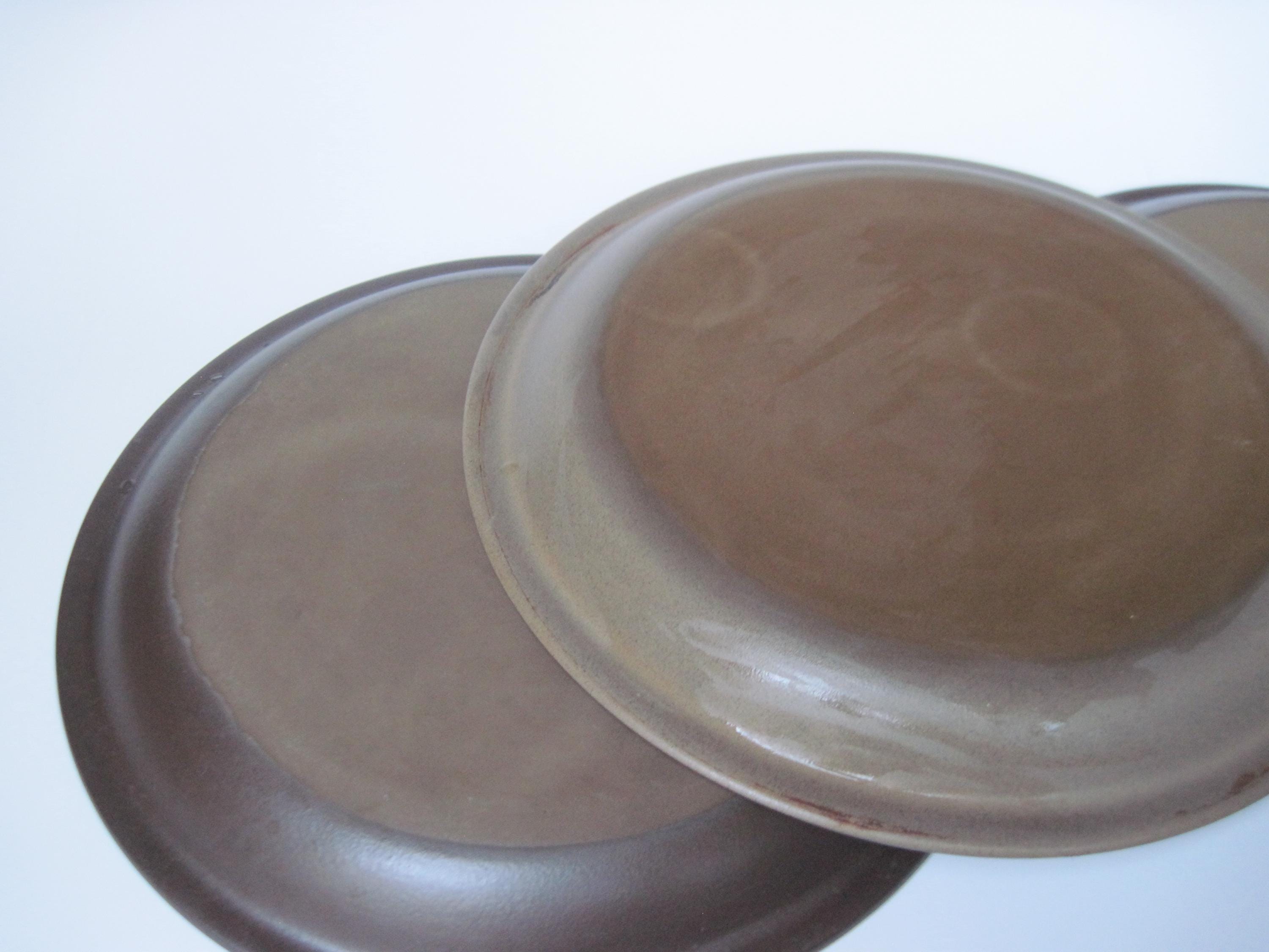 Vintage Heath Ceramics Gourmet Rim Line Plates White and Sand - Etsy