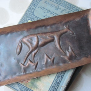 Vintage Copper Tray with Animal