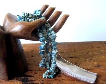 Vintage Bat-ami Organic and Modernist Silver Jewelry Set: Bracelet