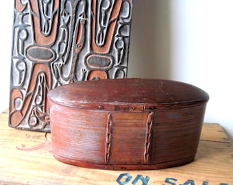 Vintage Thai Hill Tribe Bamboo Tobacco Box