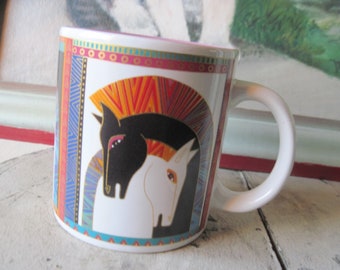 Vintage Laurel Burch Wine Things Embracing Horses Mug