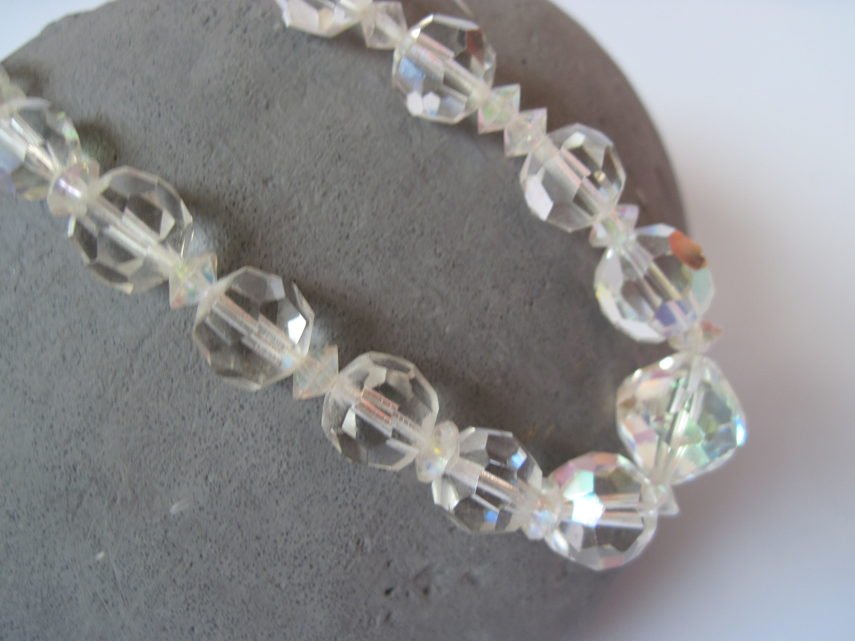 Clear Aurora Borealis Glass Butterfly Beads by Bead Landing™, 15mm