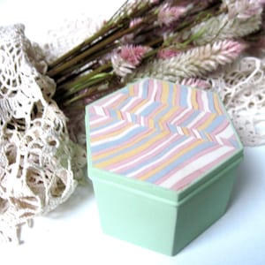 Vintage Hornsea Strata Hexagon Box England