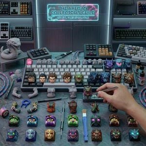 Artisan Keycap STL Bundle: 50+ Mechanical Keyboard Models (Digital Download)