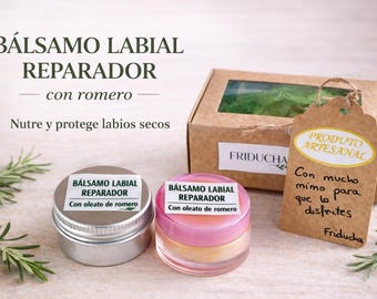 Bálsamo labial reparador de romero natural | Hidratante labios secos y agrietados | Lip balm artesanal | Cuidado labial