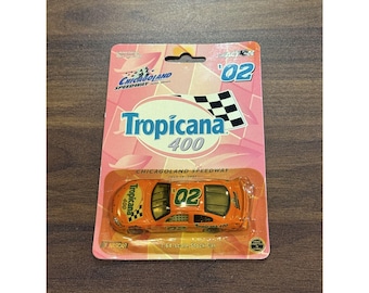 Tropicana 400 Chicagoland Speedway 2002 NASCAR Stock Car Carta sbiadita e ingiallita