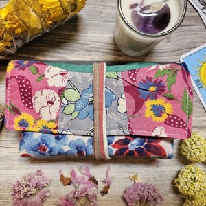 Tarot Deck Bag, Tarot Deck Wrap, Tarot Storage, Handmade Tarot Pouch, Tarot Card Pouch, Indie Tarot Deck Pouch, Tarot Pouch for Reading