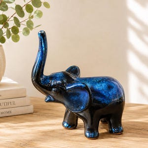 Blue Mountain Pottery Elephant Figurine - Etsy