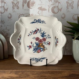 Wedgwood Williamsburg Potpourri Square Cake Plate | Queensware | Cottagecore