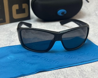 Gafas de sol polarizadas Costa Del Mar Cat Cay, color negro mate y gris, CO.03