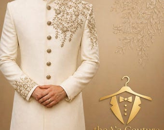Men's Embroidered Wedding Sherwani
