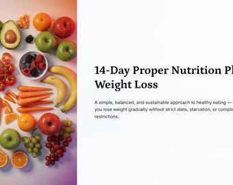 14-Day Weight Loss Meal Plan | Simple Menu for Weight Loss