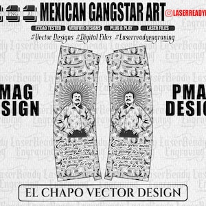 Mk4 p-mag Gangster Design | Laser Ready Engraving Files (Digital Download) SVG DXF PNG.
