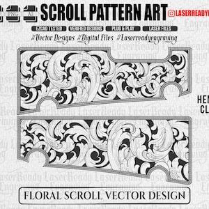 Henry Classic .22 Rifle Scrollwork Design | Laser Ready Engraving Files (Digital Download) SVG DXF PNG