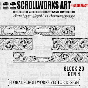 G-20 Gen 4 Scroll Design | Laser Ready Engraving Files (Digital Download) SVG DXF PNG