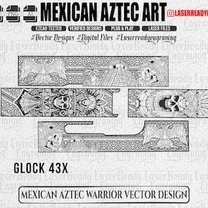 G-43X Mexican Aztec Art Design | Laser Ready Engraving Files (Digital Download) SVG DXF PNG