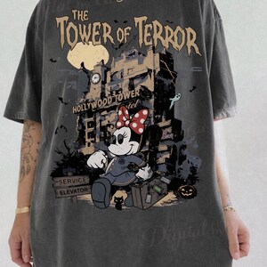 Vintage Retro Disney Tower Of Terror png, Minnie Mouse Twilight Zone png, Disney Rides png, Hollywood Studios png, WDW Trip