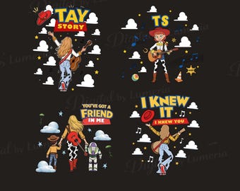 Toy Story TS I Knew It I Knew You PNG Design,Western Cowgirl Digital Download, Tay Story 5 PNG, Woody and Buzz Family Matching Design