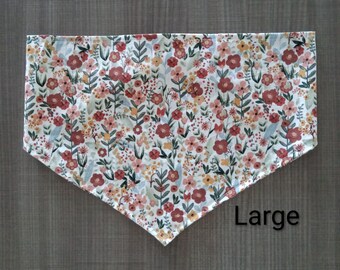 Handmade Floral Tie-On Dog Bandana