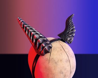 Demon Cosplay Horns, Fantasy Costume Devil, Easy Wear Headband, RPG Ossifer Dragon