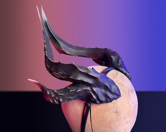 Asmodeus Fantasy Horns, Mystic Demon Cosplay Headband, Festival Rave Outfit