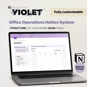 Szablon systemu Notion dla operacji biurowych, śledzenie przepływu pracy administratora/menedżera biura