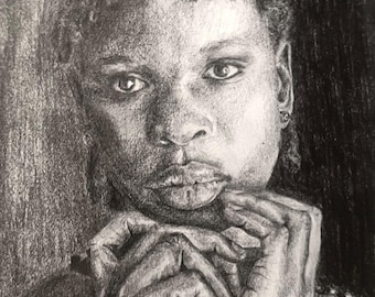 Custom Hand-Drawn Pencil Portrait from Photo, Personalized Art