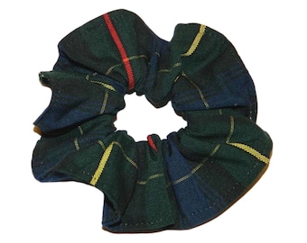 Navy, Forest, Red & Yellow Plaid Scrunchie - School Uniform Scrunchie, Plaid Scrunchie, School Uniform Plaid, Uniform Scrunchie, Plaid 55